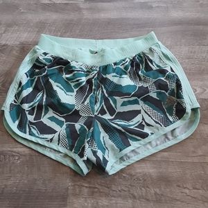 ⚡2/$10⚡ Adidas green print running short, xs 3"